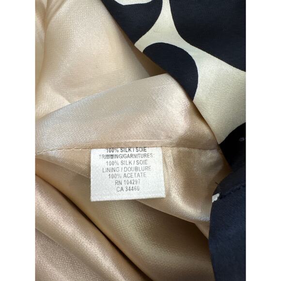 Vintage Milly New York Silk Rouched Black and Cream Skirt -Size 4 - Picture 4 of 6